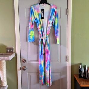NWT Rebdolls Pastel Tie Dye Duster Cardigan
